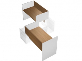 Profiquadro КВ 1517 БН Орех ногаро/белый премиум Profiquadro КВ 1517 БН Орех ногаро/белый премиум Рабочая станция без тумб правая