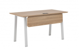 ECO101/А/60х30/WHT/ANT.U003 +ECO801.U003 Стол письменный. А-образные опоры 60х30 + фронталь