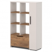 T-761 правый Lavana Таксония медовая-бежевый песок T-761 правый Lavana Таксония медовая-бежевый песок Стеллаж комбинированный с выкатным ящиком к рабочему месту