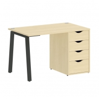 HOME OFFICE VR.SP-3-118.4.A Клен/Антрацит металл Стол письменный