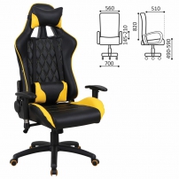 BRABIX GT Master GM-110 Черный-желтый Кресло компьютерное