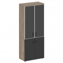SHIFT SK.ST-1.2R black Тиквуд Темный/Антрацит Шкаф высокий широкий