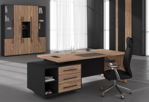 VELION VENEER №05 Американский орех Яшма черная Кабинет руководителя