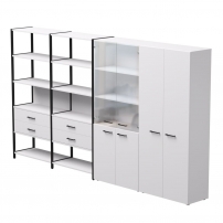 Everprof EVO №16 Белый Черный Everprof EVO №16 Белый Черный Набор стеллажных систем