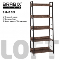 BRABIX LOFT SH-003 Мореный дуб Стеллаж на металлокаркасе